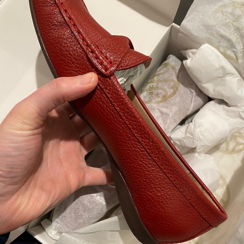 Marc Jacobs Red Leather Loafers
